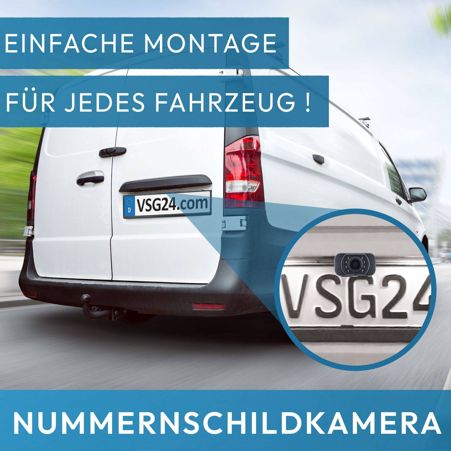 VSG24 5" PKW-Set PILOT PRO HD | 1080P HD Nummernschild Kamera kabelgebunden RVS-24592