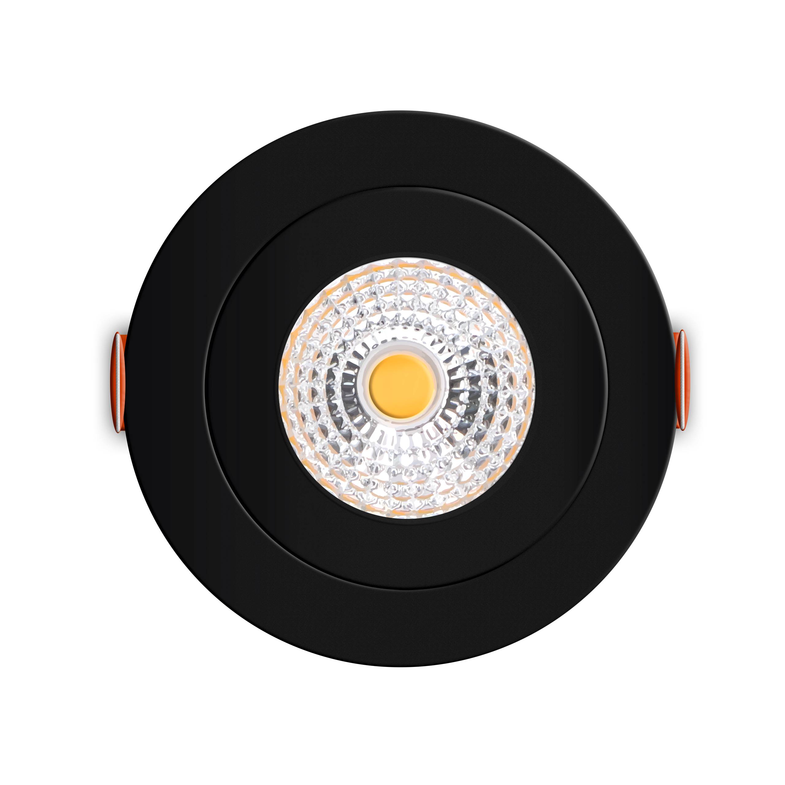 LED's light PRO LED-Einbauspot schwarz 4,5W dimmbar warmweiß 68mm CRI95 IP44