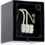 proventa Außen-Wandleuchte schwarz 1x GU10 IP44 für LED und Halogen bis 35W