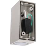 LED's light Außen-Wandleuchte grau 2x GU10 IP44 für LED und Halogen bis 35W