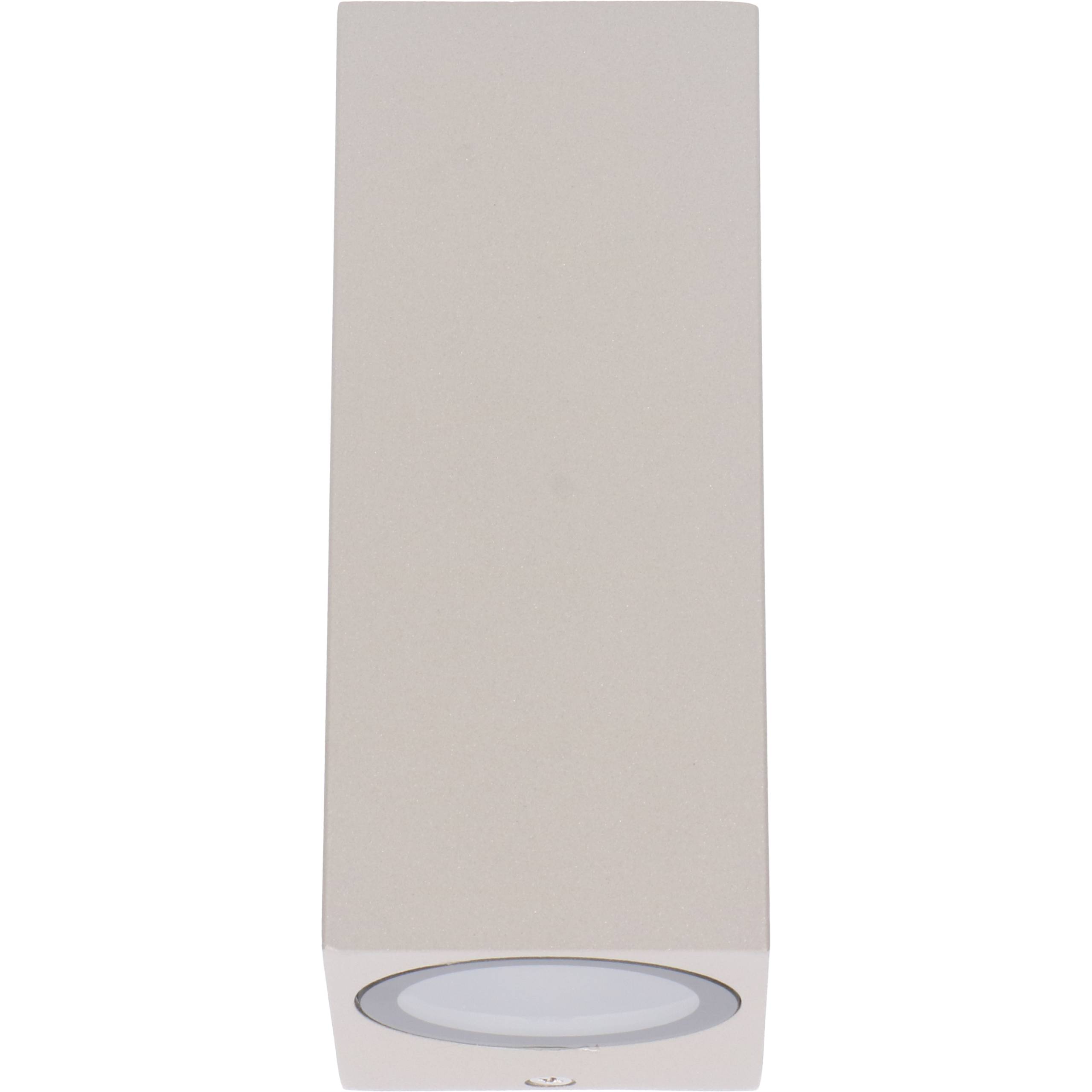 LED's light Außen-Wandleuchte grau 2x GU10 IP44 für LED und Halogen bis 35W