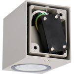 LED's light Außen-Wandleuchte grau 1x GU10 IP44 für LED und Halogen bis 35W