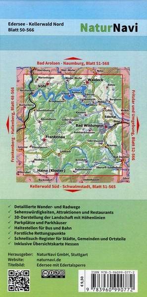 Edersee - Kellerwald Nord, Blatt 50-566, 1 : 25 000