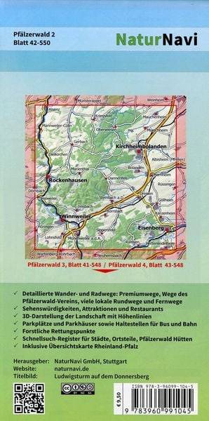 Pfälzerwald 2. Blatt 42-550, 1 : 25 000