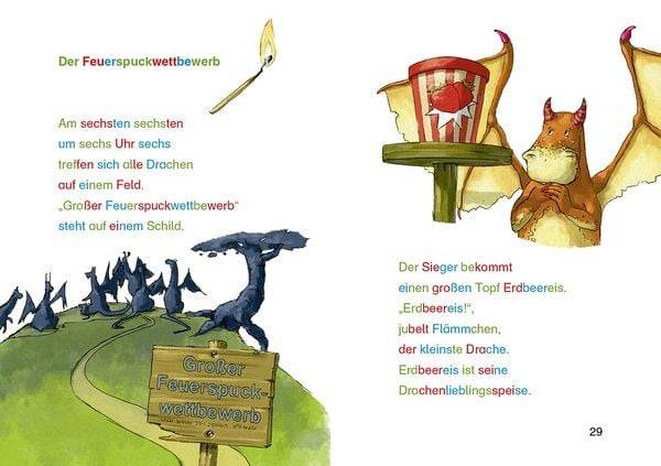 Silbengeschichten zum Lesenlernen - Drachengeschichten