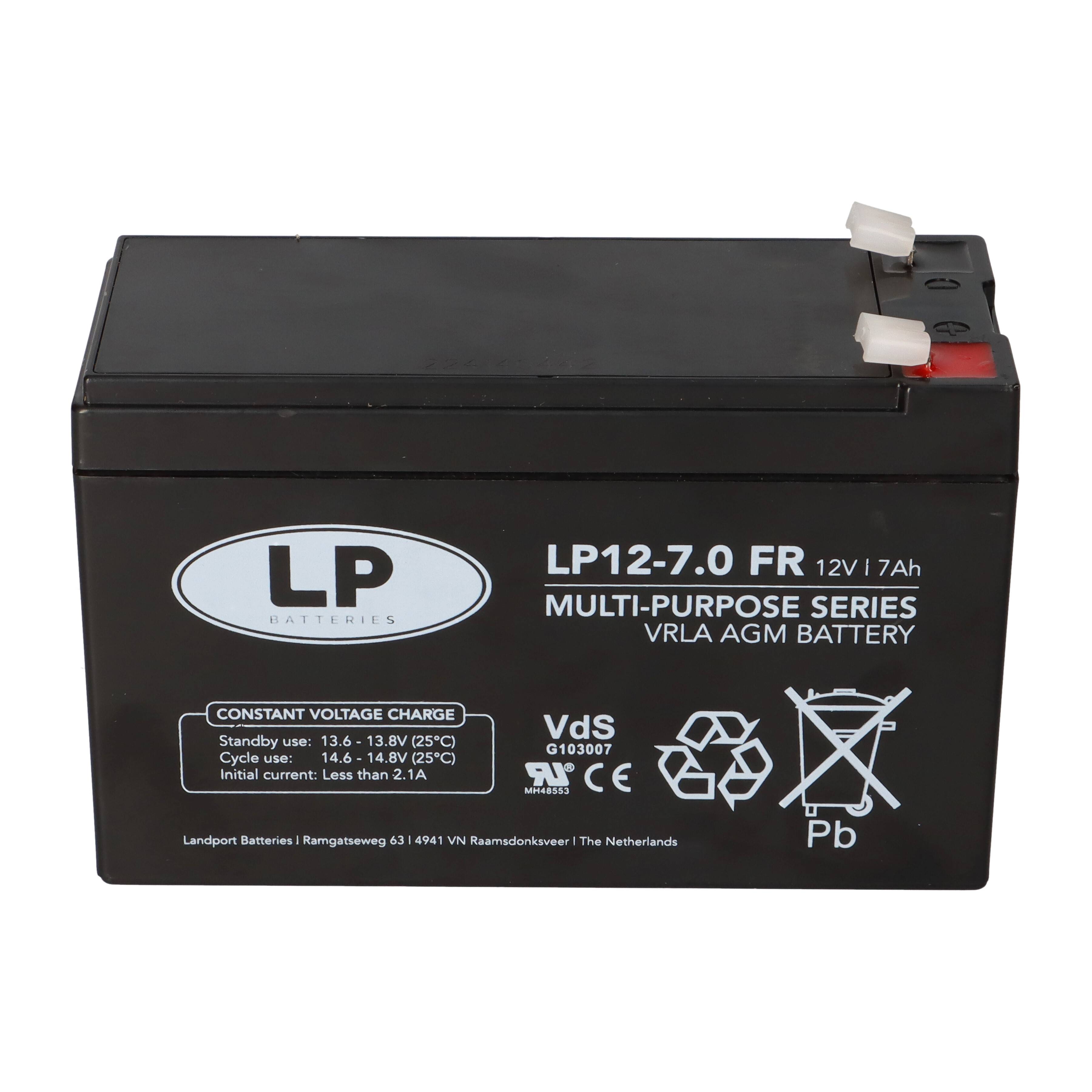 Landport Bleiakku 12V 7Ah AGM Batterie NSA LP12-7 T1