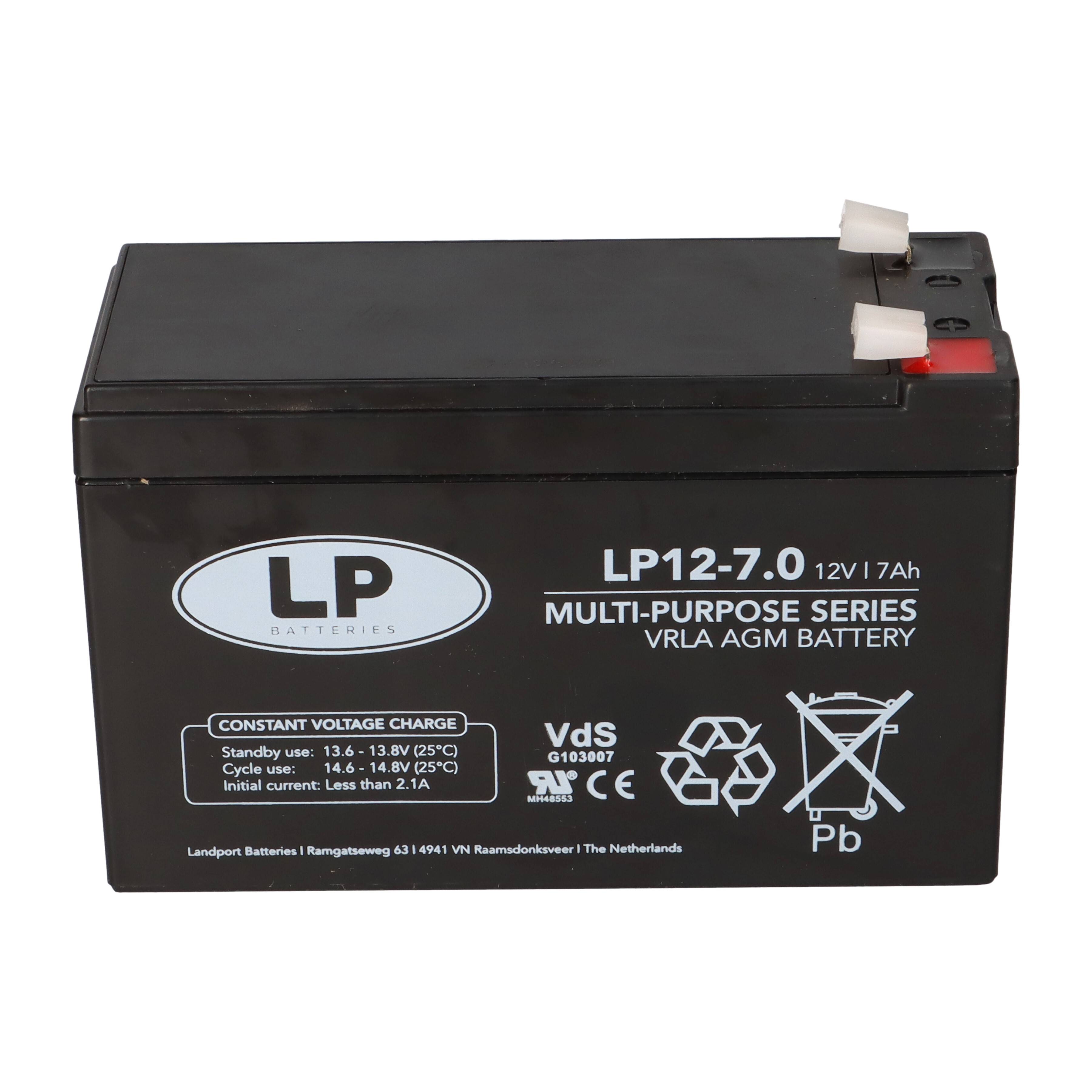 Landport Bleiakku 12V 7Ah AGM Batterie NSA LP12-7 T2