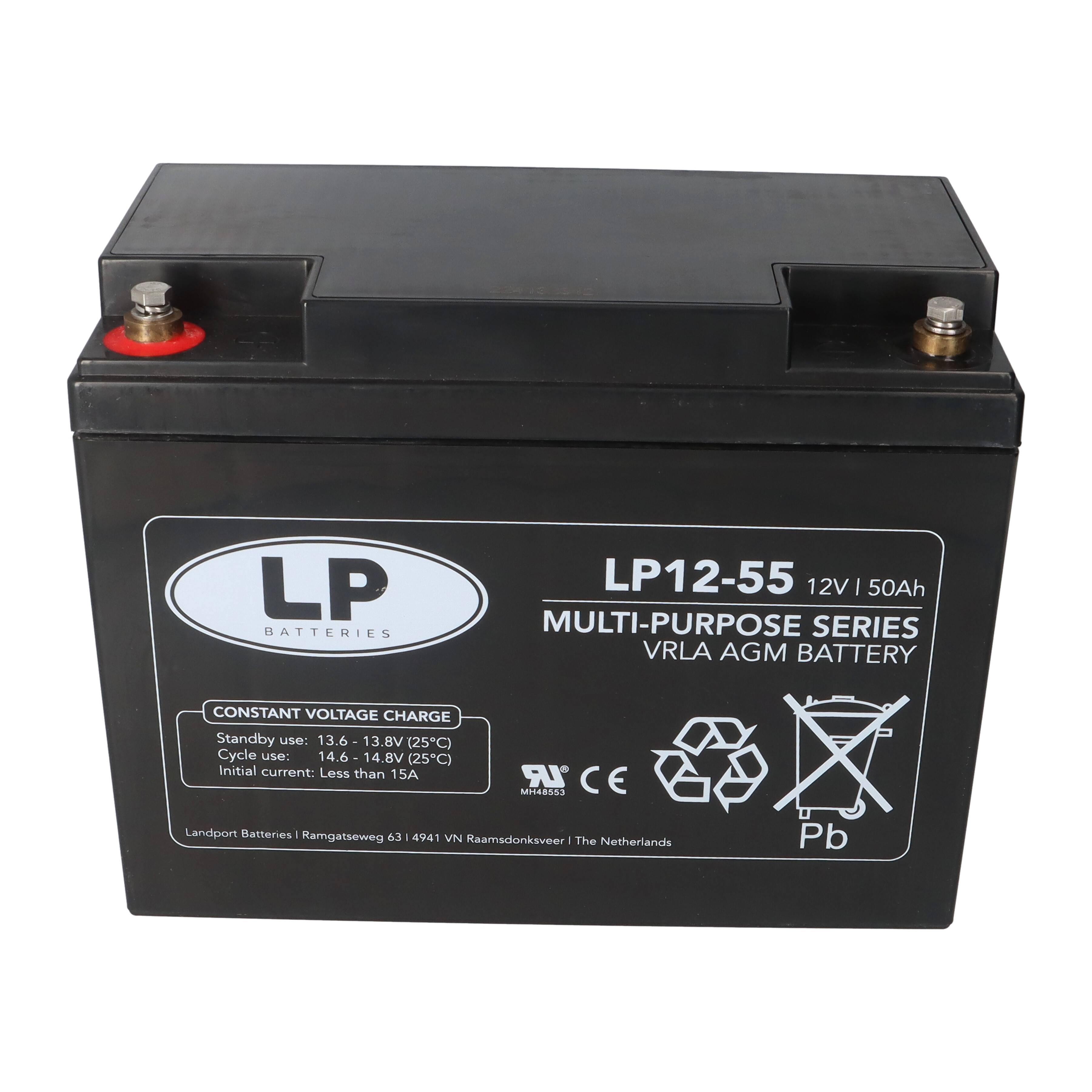 Landport Bleiakku 12V 50Ah AGM Batterie NSA LP12-55 T6