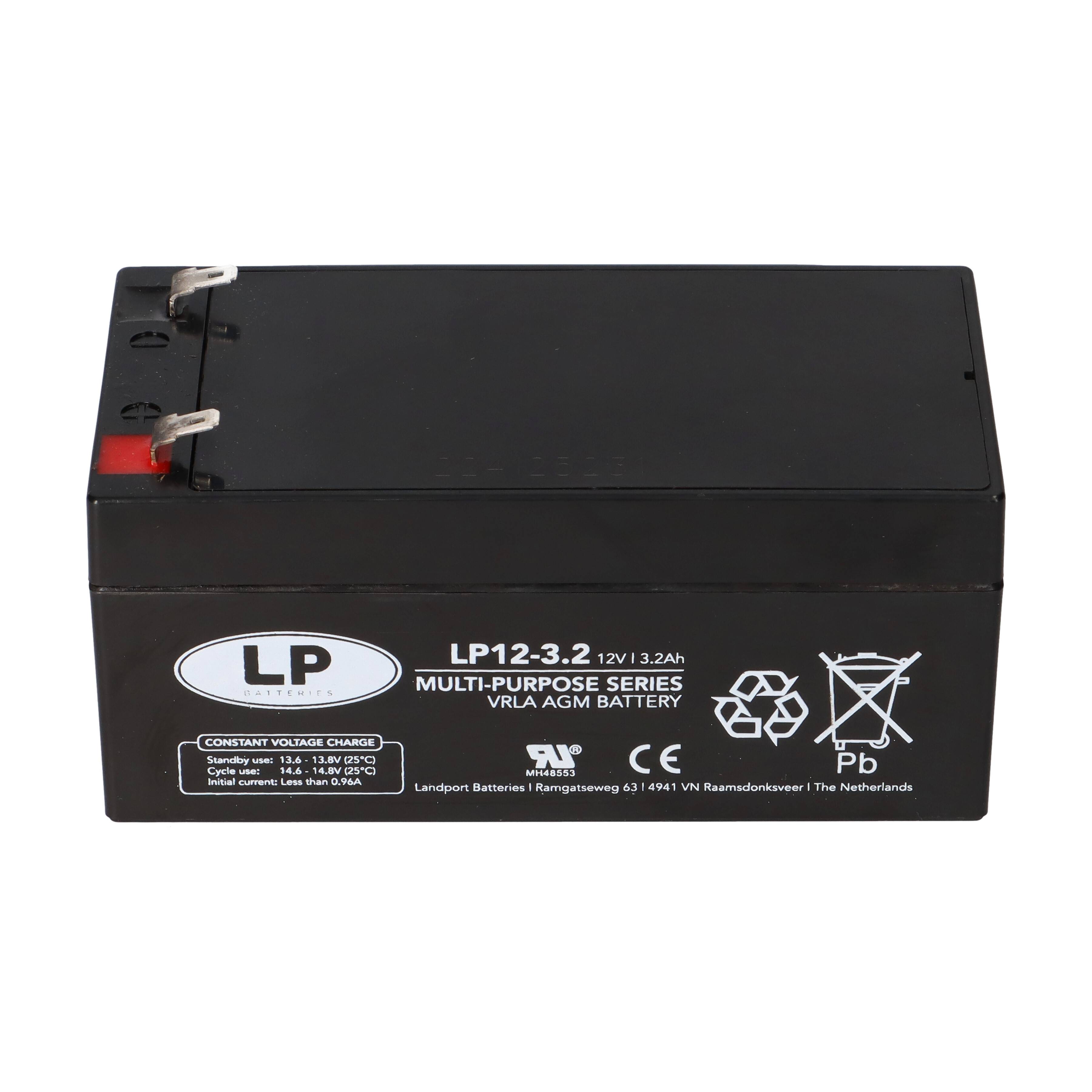 Landport Bleiakku 12V 3,2Ah AGM Batterie NSA LP12-3,2 T1