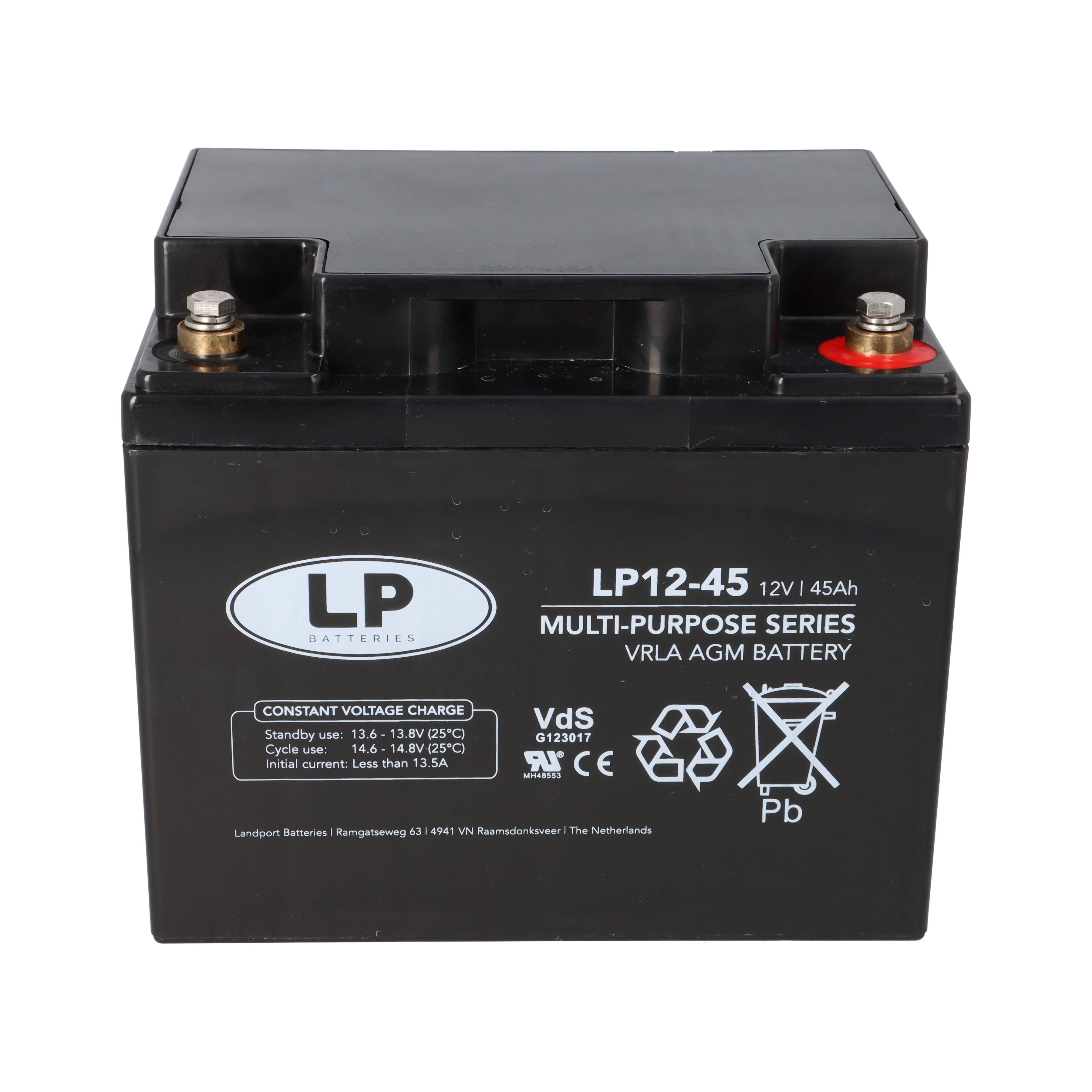 Landport Bleiakku 12V 45Ah AGM Batterie NSA LP12-45 T6 VDS