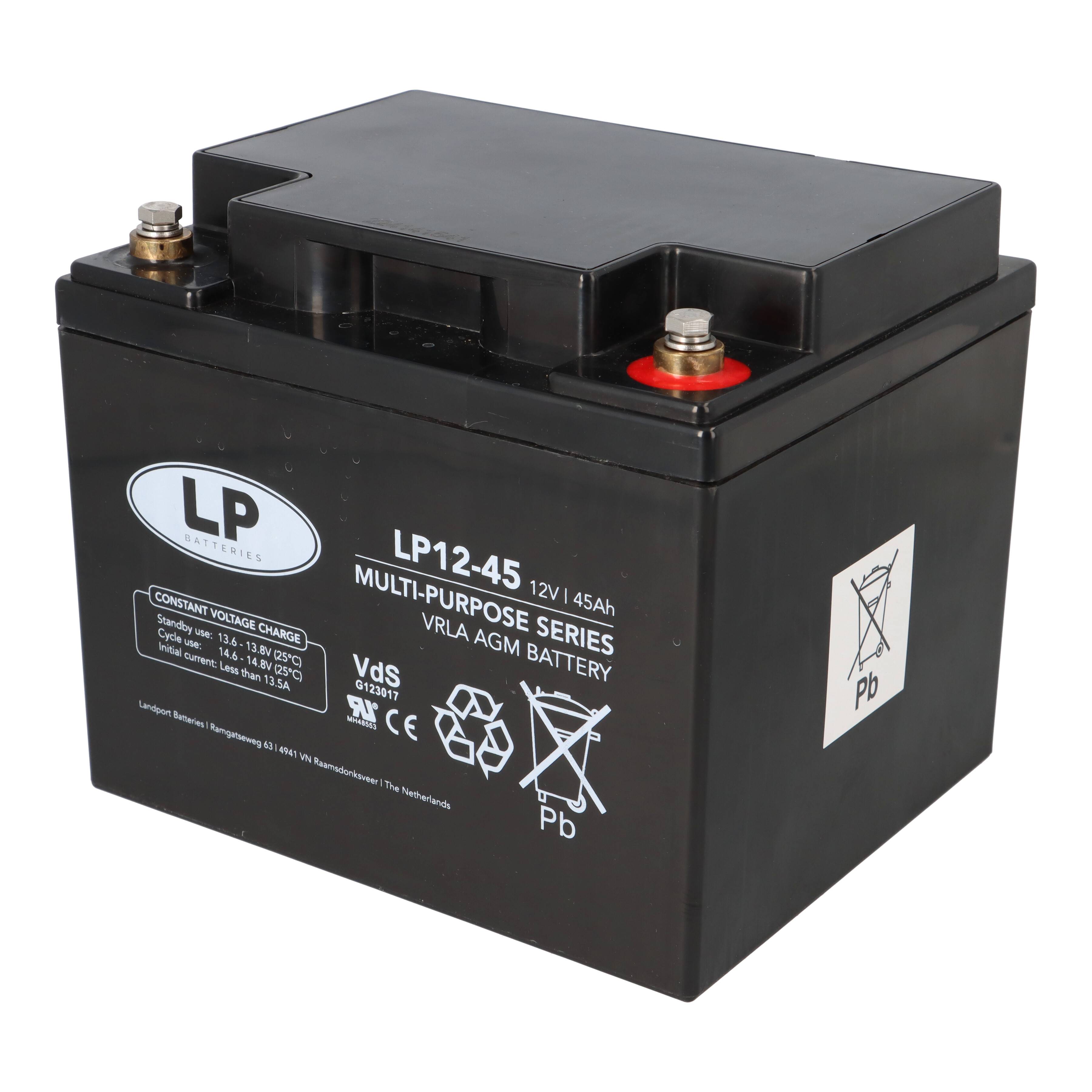 Landport Bleiakku 12V 45Ah AGM Batterie NSA LP12-45 T6 VDS