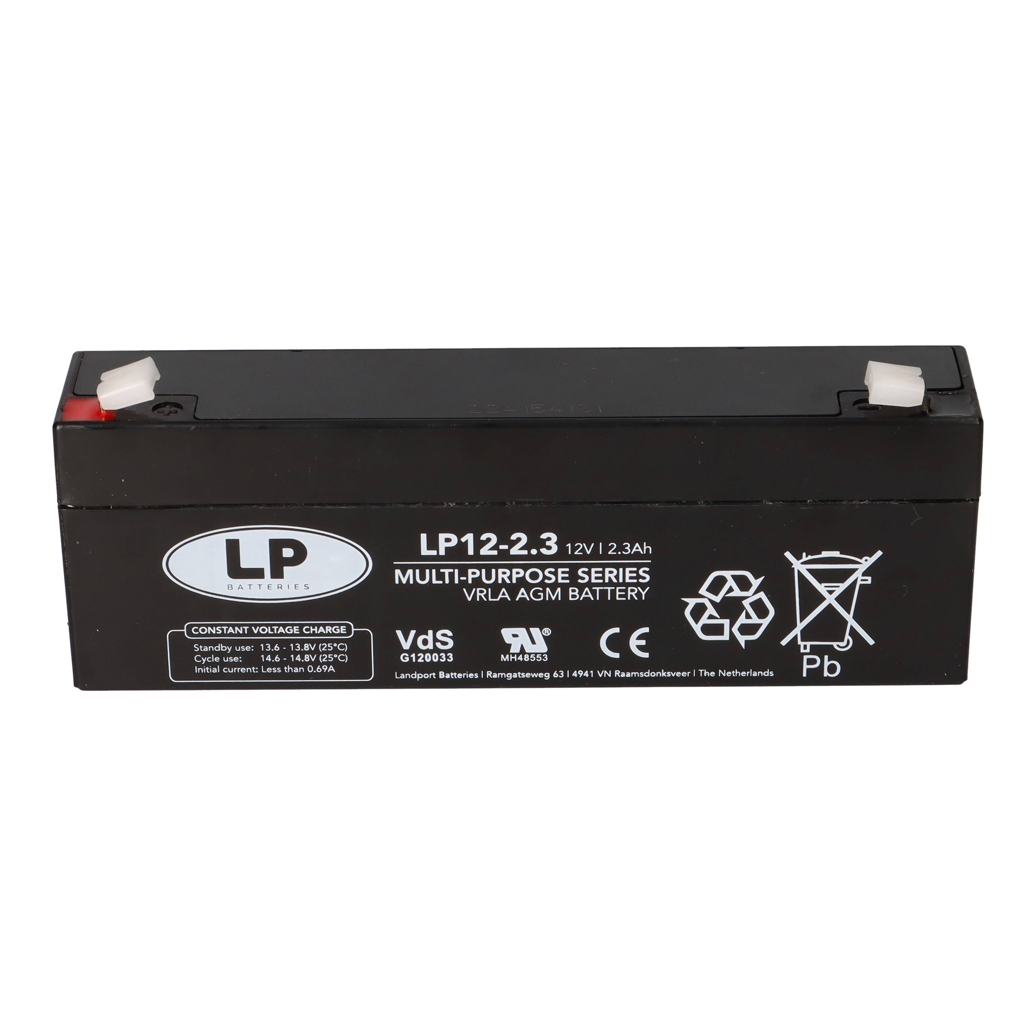 Landport Bleiakku 12V 2,3Ah AGM Batterie NSA LP12-2,3 T1 VdS