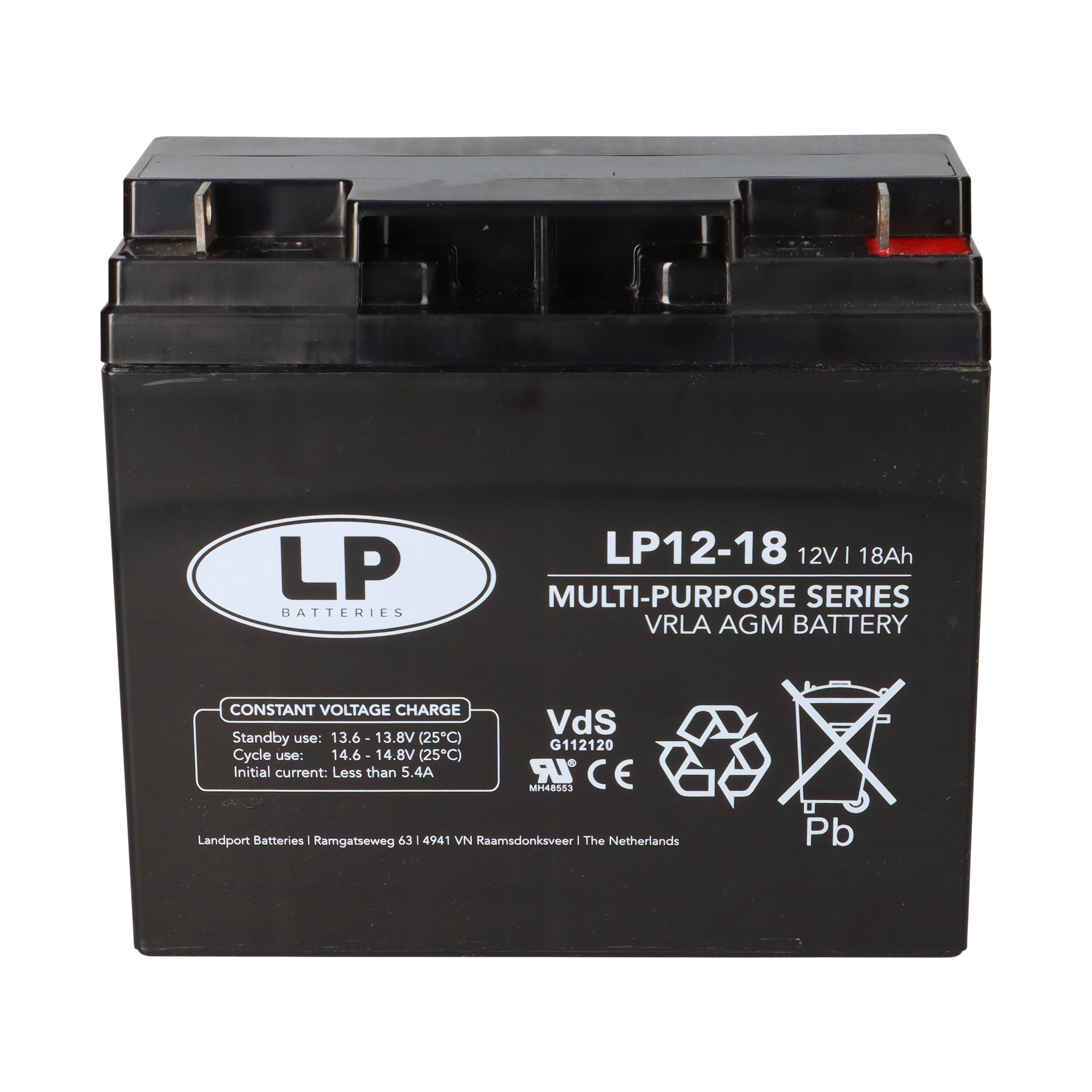 Landport Bleiakku 12V 18Ah AGM Batterie NSA LP12-18 T3 VdS