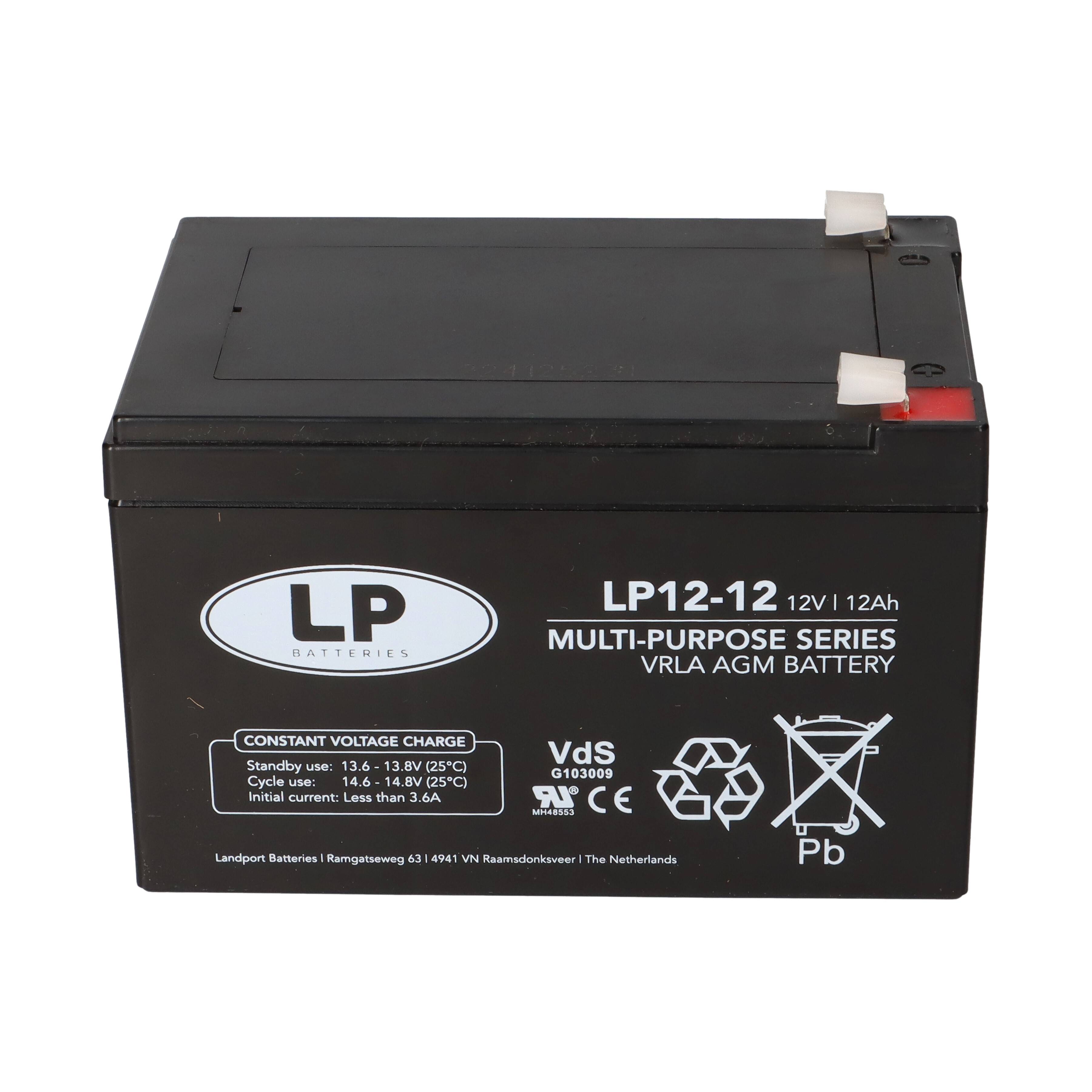 Landport Bleiakku 12V 12Ah AGM Batterie NSA LP12-12 T2 VdS