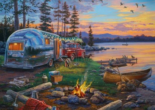 Schmidt Spiele - Darrel Bush: Campingidyll am See, 1.000 Teile