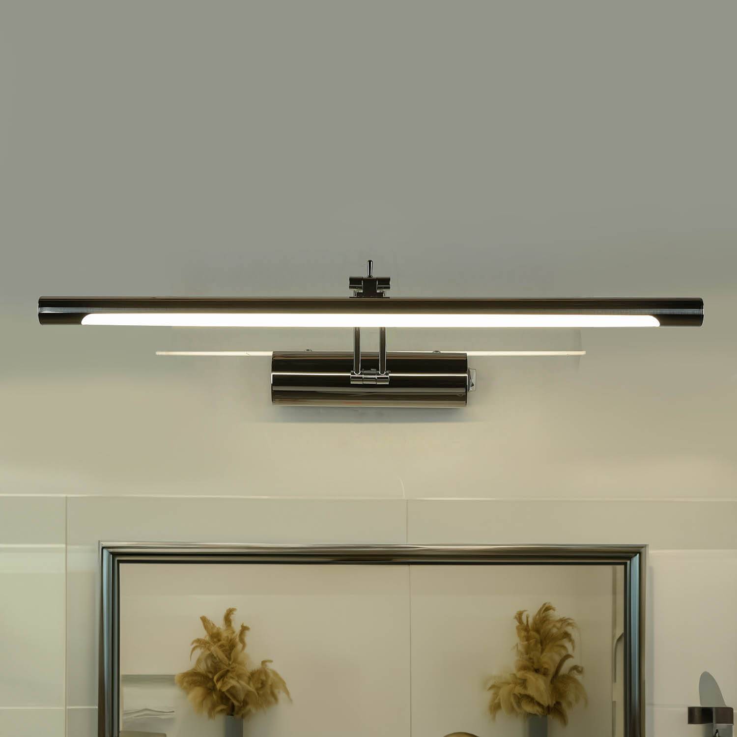 Licht-Erlebnisse LE109376 LED Wandlampe Julia IP44 4000 K 850 lm aus Stahl Kunststoff (Polycarbonat) in Chrom Wandleuchte