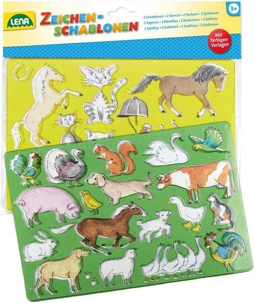 Lena - Zeichenschablonen Pferde und Katzen