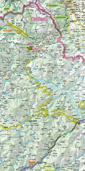 MoTourMaps Albanien Auto- und Motorradkarte 1:280.000