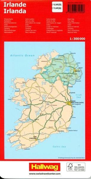 Irland 1:300 000 Strassenkarte