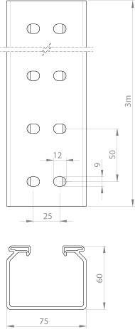 Unex Kabelbahn gelocht lgr 66090