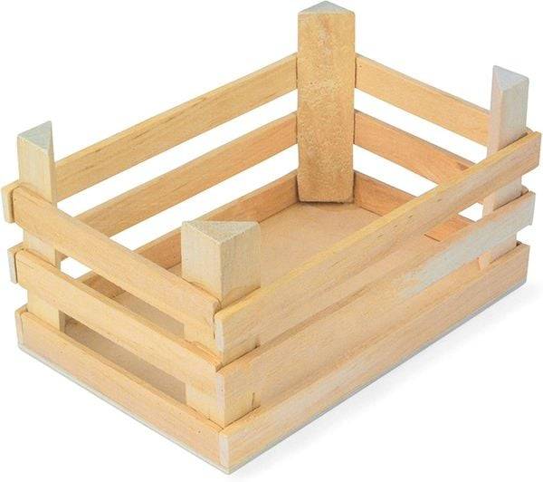Small foot 1807 - Große Kiste natur, Holz-Kisten für Kaufladen, 3er Set, 18x10x10cm