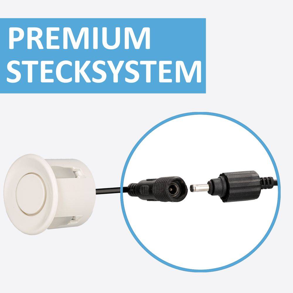 VSG24 Akustische Premium-Einparkhilfe WOHNMOBIL Weiß PDC-22101