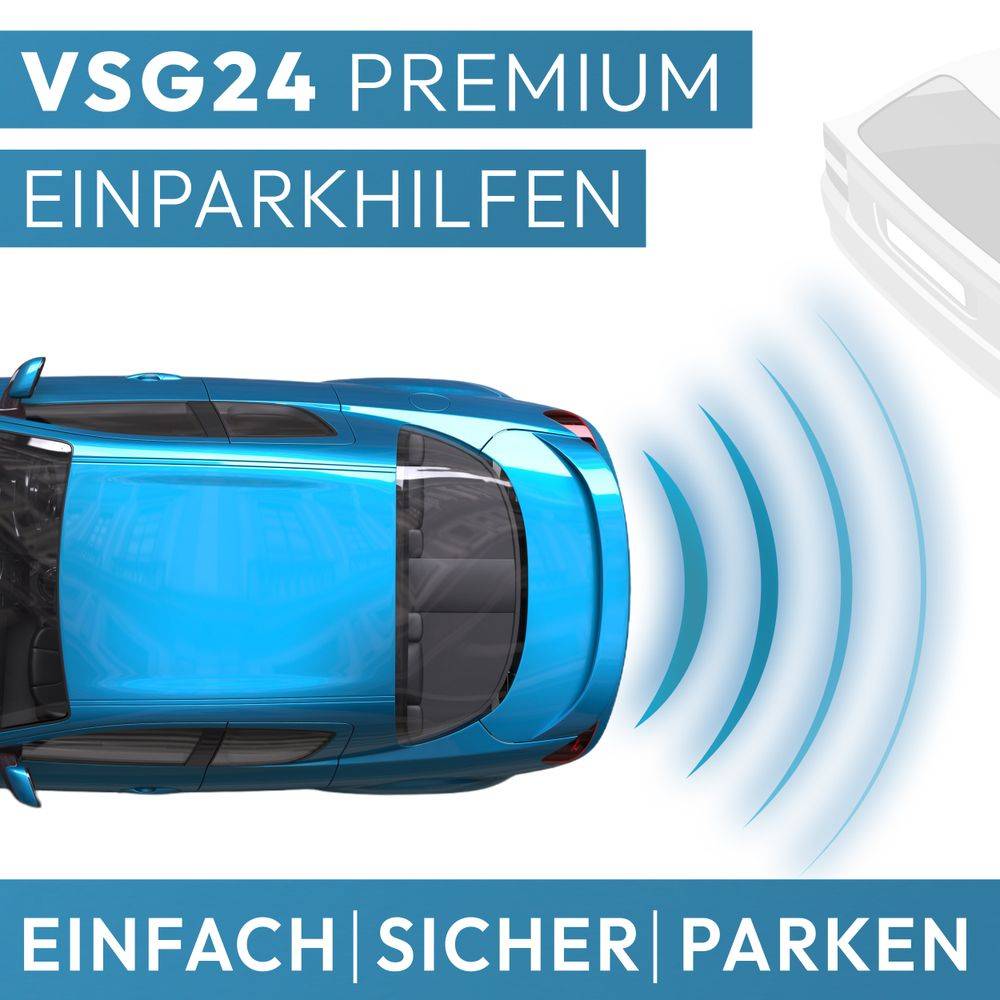 VSG24 Akustische Premium-Einparkhilfe ECHO PLUS UNLACKIERT PDC-22114