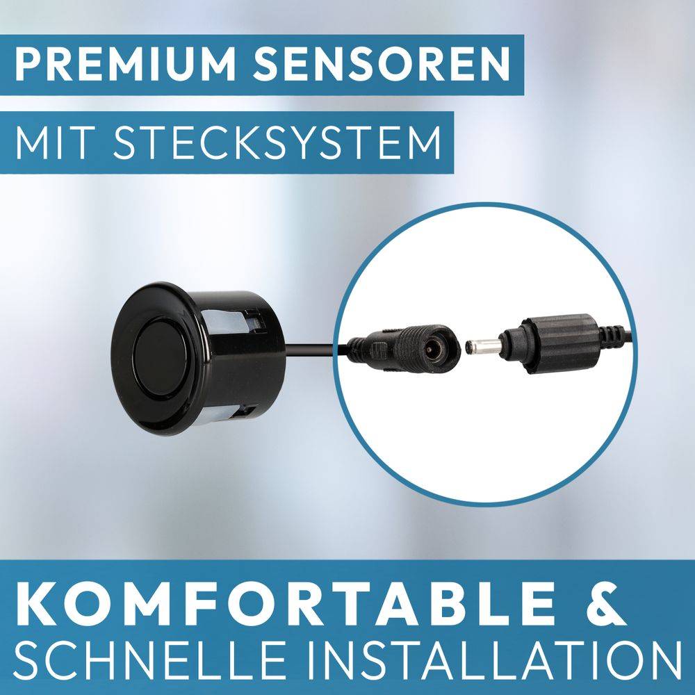 VSG24 Akustische Premium-Einparkhilfe ECHO PLUS Schwarz PDC-22111