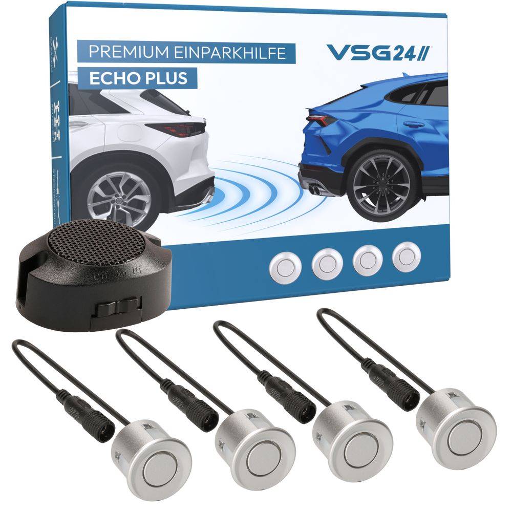 VSG24 Akustische Premium-Einparkhilfe ECHO PLUS Silber PDC-22112