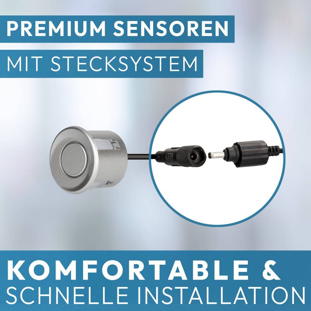 VSG24 Display Premium-Einparkhilfe ECHO PLUS Silber PDC-22122