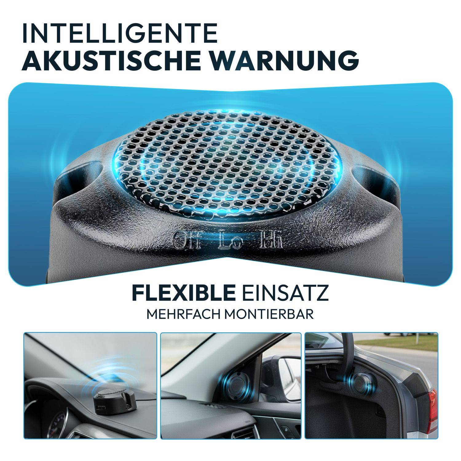 VSG24 Akustische Premium-Einparkhilfe ECHO PLUS Silber PDC-22112