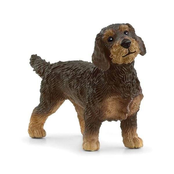 Schleich 13972 - Farm World, Rauhhaardackel, Hund, Tierfigur, Länge: 6,5 cm