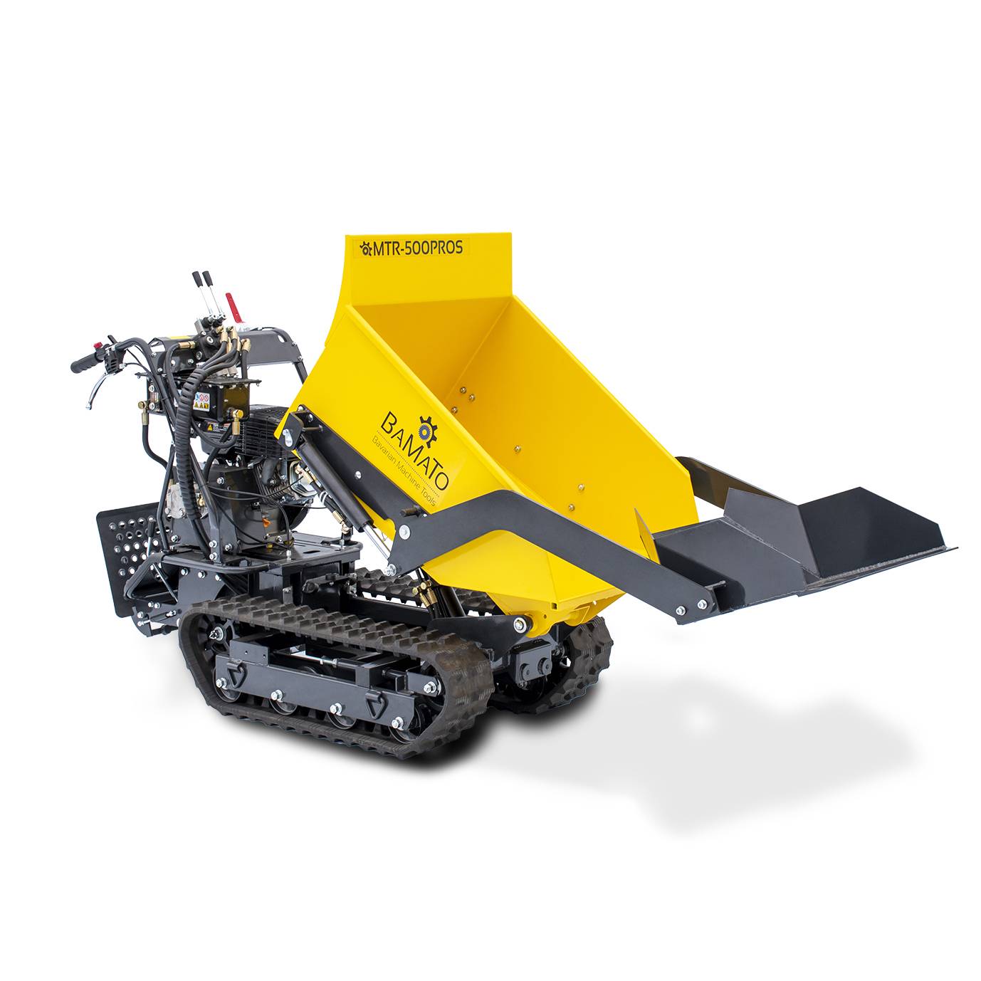 BAMATO Mini Raupendumper MTR-500PROS mit Kipphydraulik &amp Selbstladeeinrichtung