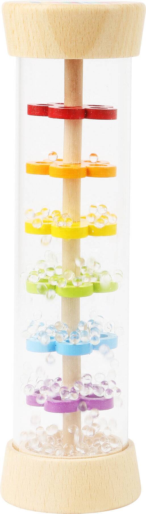 Small Foot Regenmacher, aus Holz mit Kugeln in Glasoptik, Rhythmusinstrument und Rassel für Babys und Kleinkinder, 11567 Spielzeug