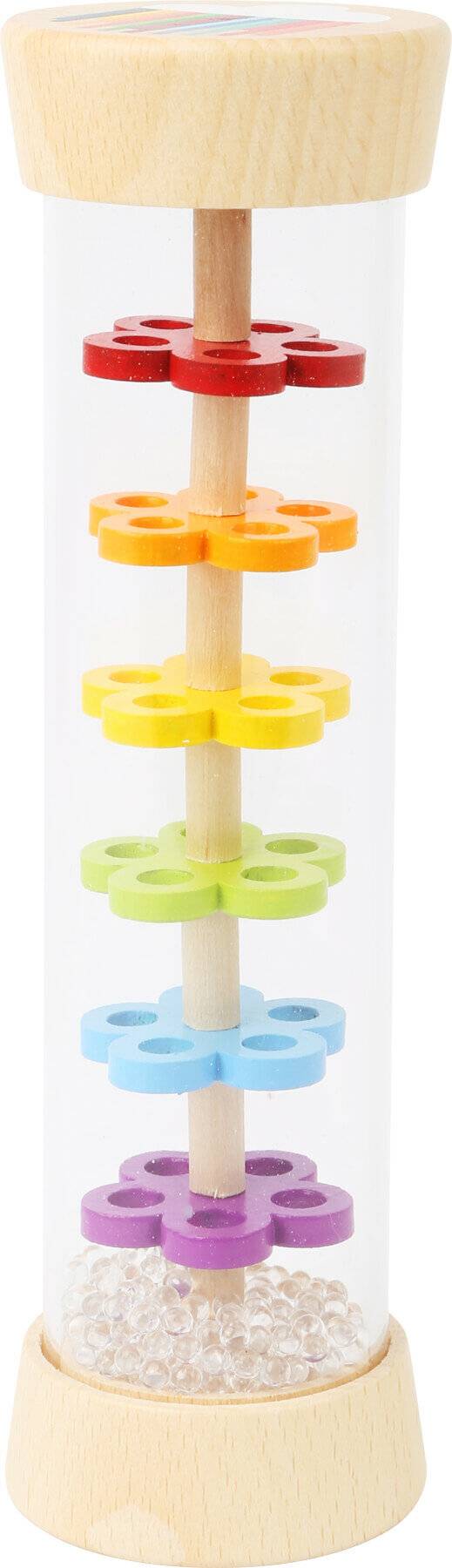 Small Foot Regenmacher, aus Holz mit Kugeln in Glasoptik, Rhythmusinstrument und Rassel für Babys und Kleinkinder, 11567 Spielzeug