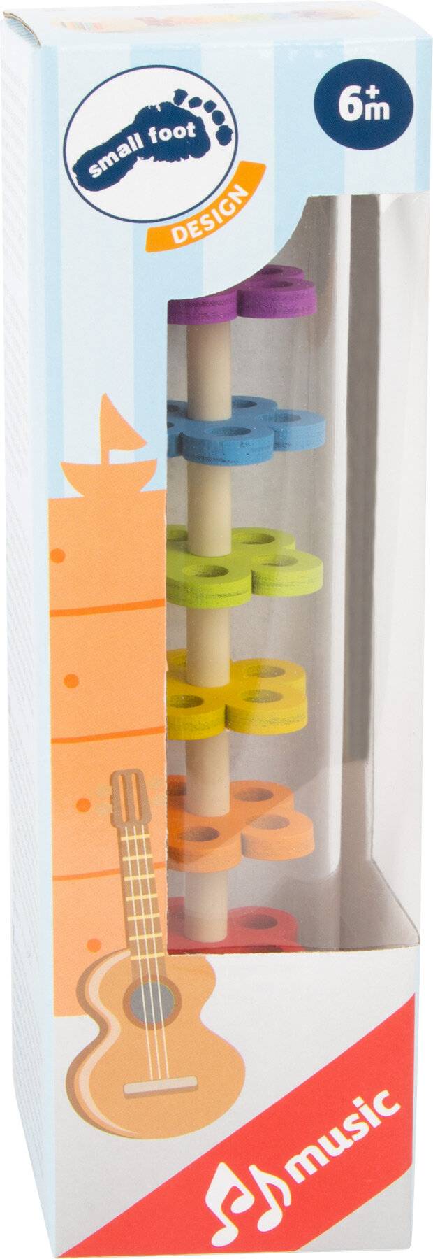 Small Foot Regenmacher, aus Holz mit Kugeln in Glasoptik, Rhythmusinstrument und Rassel für Babys und Kleinkinder, 11567 Spielzeug