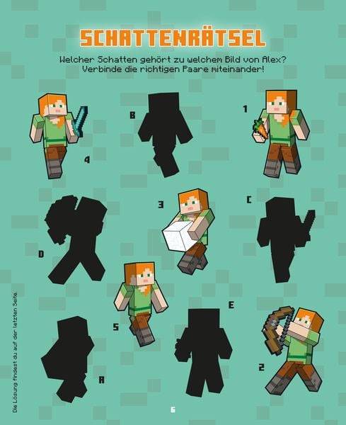 Minecraft: 500 Sticker- Stickern - Rätseln - Ausmalen