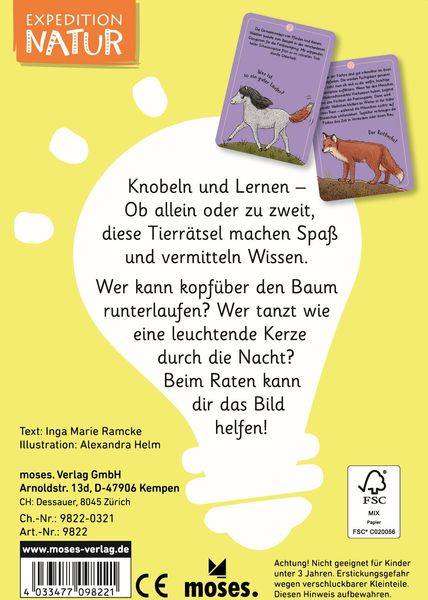 50 wundersame Tierrätsel - Wald