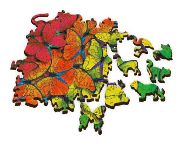 Regenbogen Schmetterlinge (Holzpuzzle)