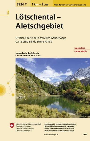 Swisstopo 1 : 33 333 Lötschental Aletschgebiet