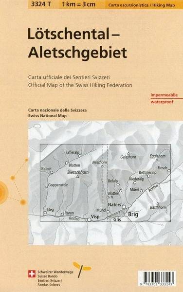 Swisstopo 1 : 33 333 Lötschental Aletschgebiet