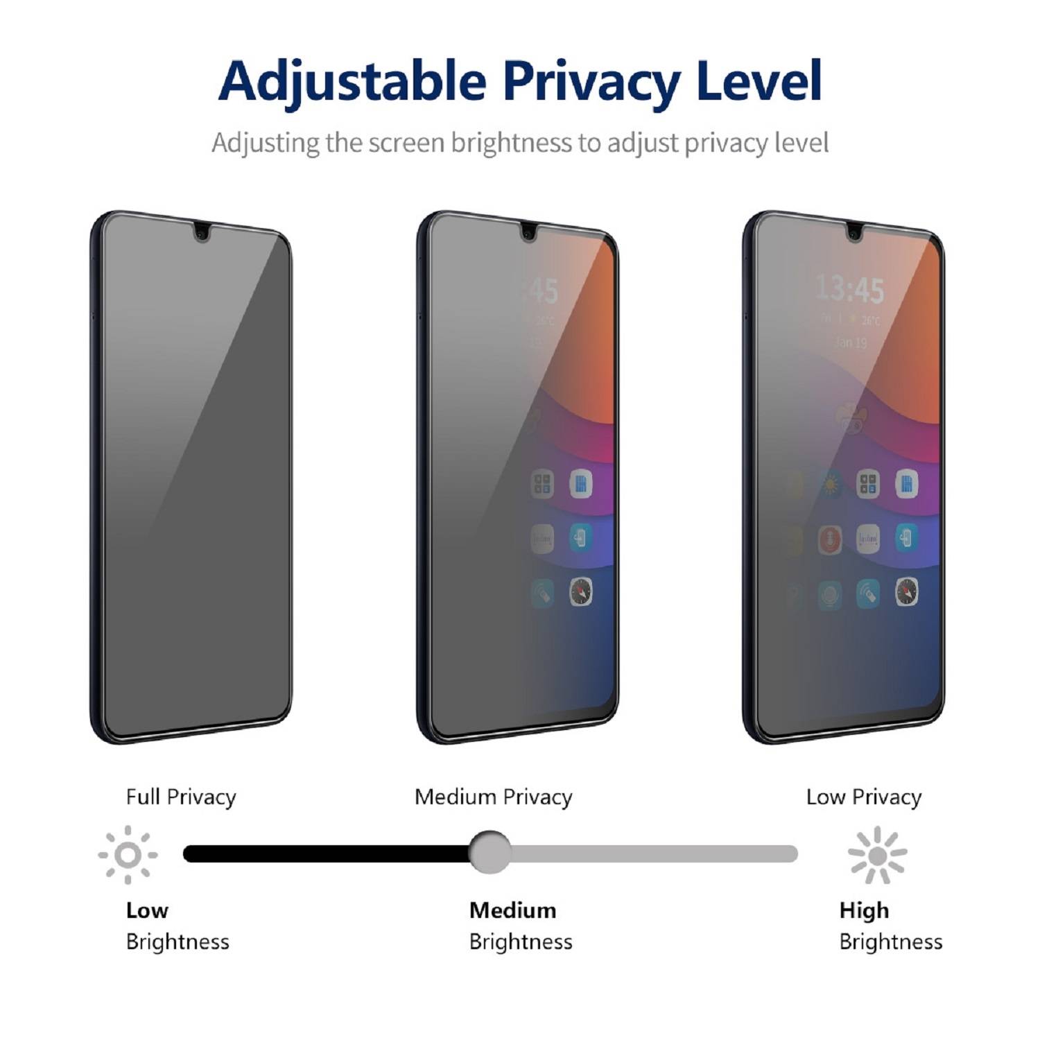 2x ANTI-SPY 9H Panzerglas für Samsung Galaxy A15 Blickschutz echtes Tempered Panzerhartglas Displayschutz Schutzglas Panzerfolie Schutzfolie