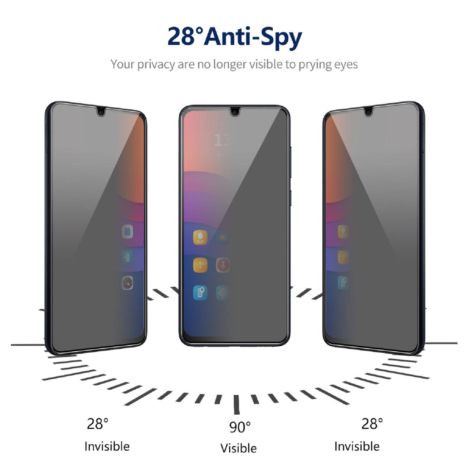 1x ANTI-SPY 9H Panzerglas für Samsung Galaxy A15 Blickschutz echtes Tempered Panzerhartglas Displayschutz Schutzglas Panzerfolie Schutzfolie