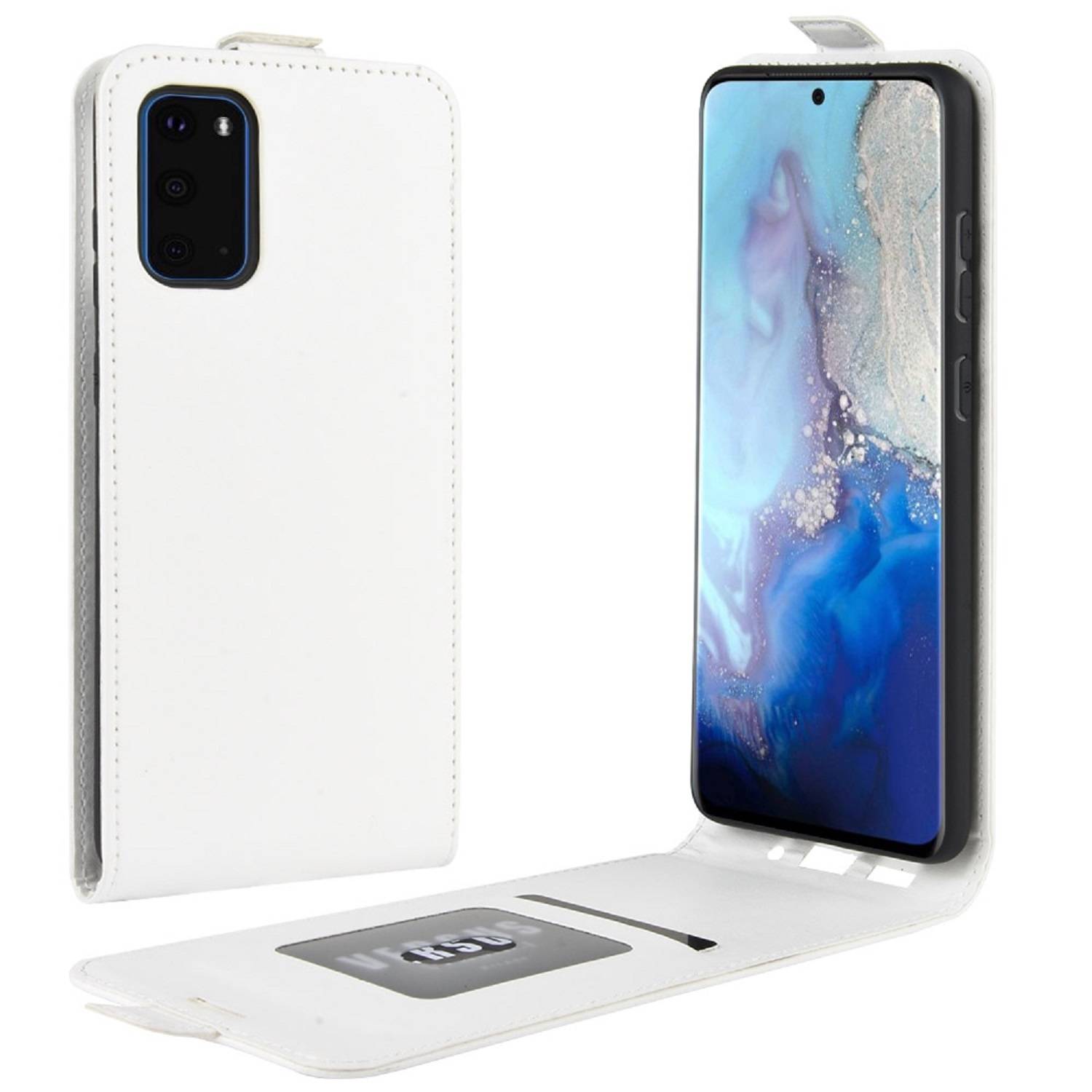 Flip Case Handyhülle für Samsung Galaxy S20 Ultra Vertikal Schutzhülle Tasche Cover Schwarz Bumper Smartphone Kartensteckplatz-Kreditkarte-Geldsche