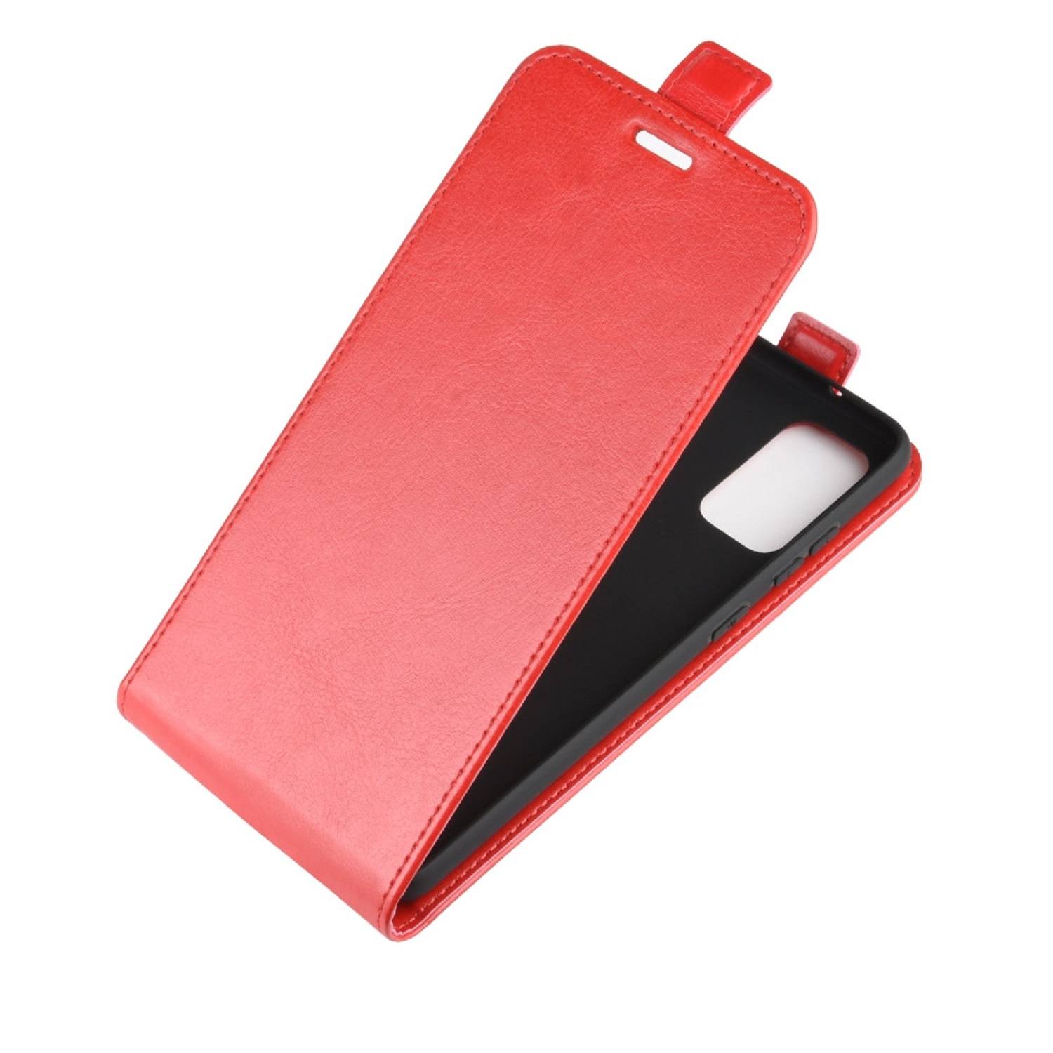 Flip Case Handyhülle für Samsung Galaxy S20 Vertikal Schutzhülle Tasche Cover Rot Bumper Smartphone Kartensteckplatz-Kreditkarte-Geldscheine EC-Kar