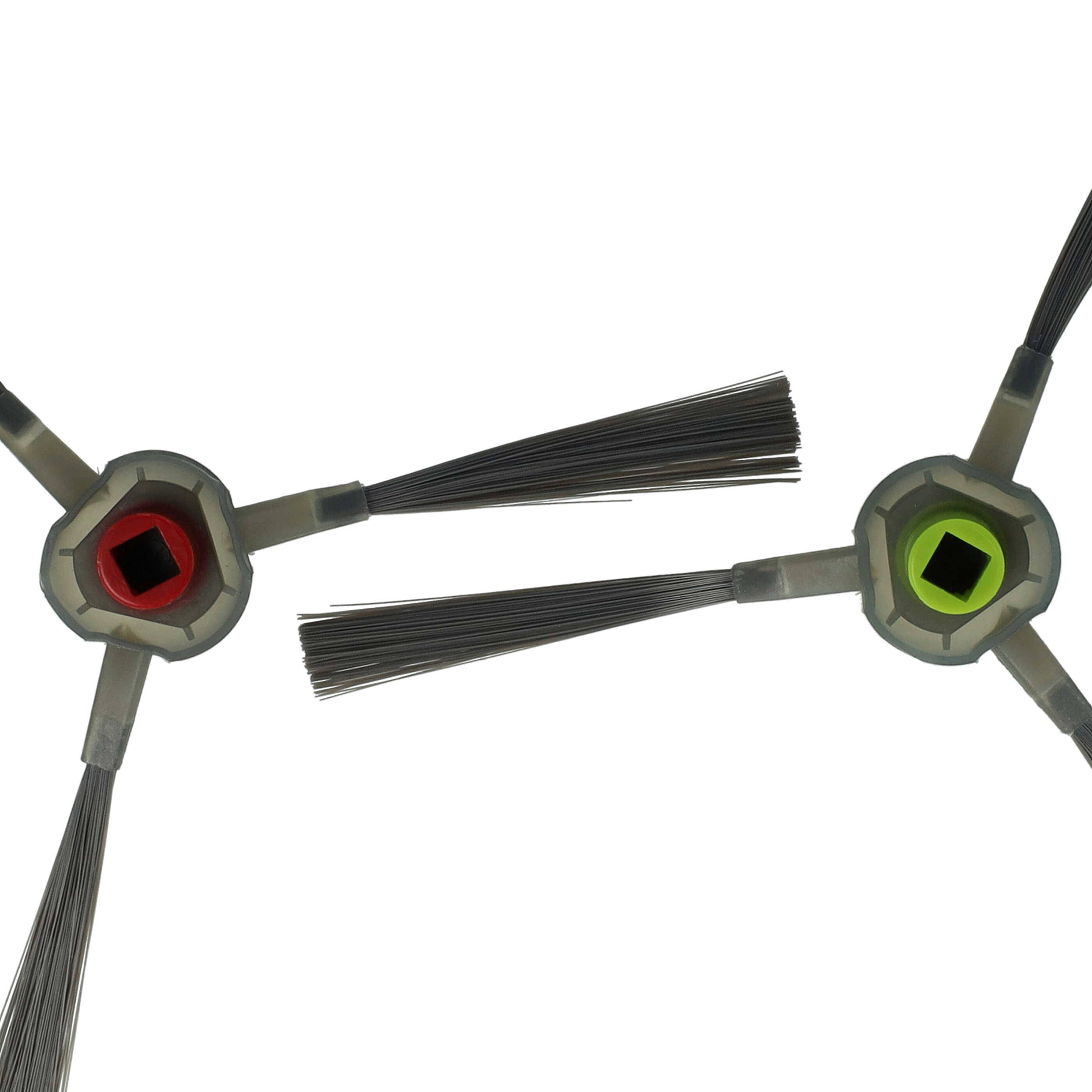vhbw 2x Seitenbürste kompatibel mit iRobot Roomba i6, Roomba e6 Saugroboter - Reinigungsbürsten Set, dunkelgrau