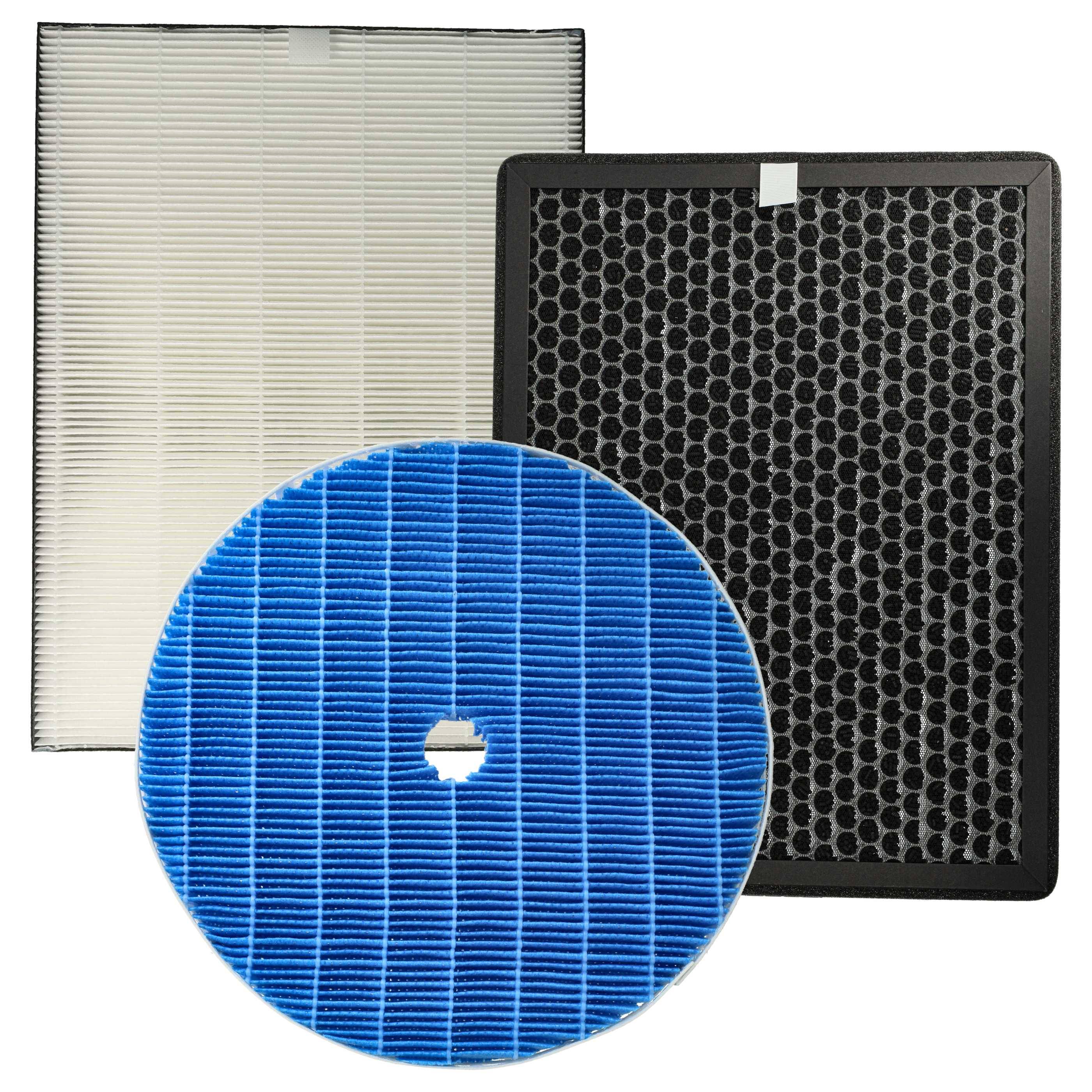 vhbw 3-teiliges Filter-Set kompatibel mit Philips AC2882/10 Luftreiniger - HEPA-Filter, Aktivkohlefilter, Befeuchtungselement