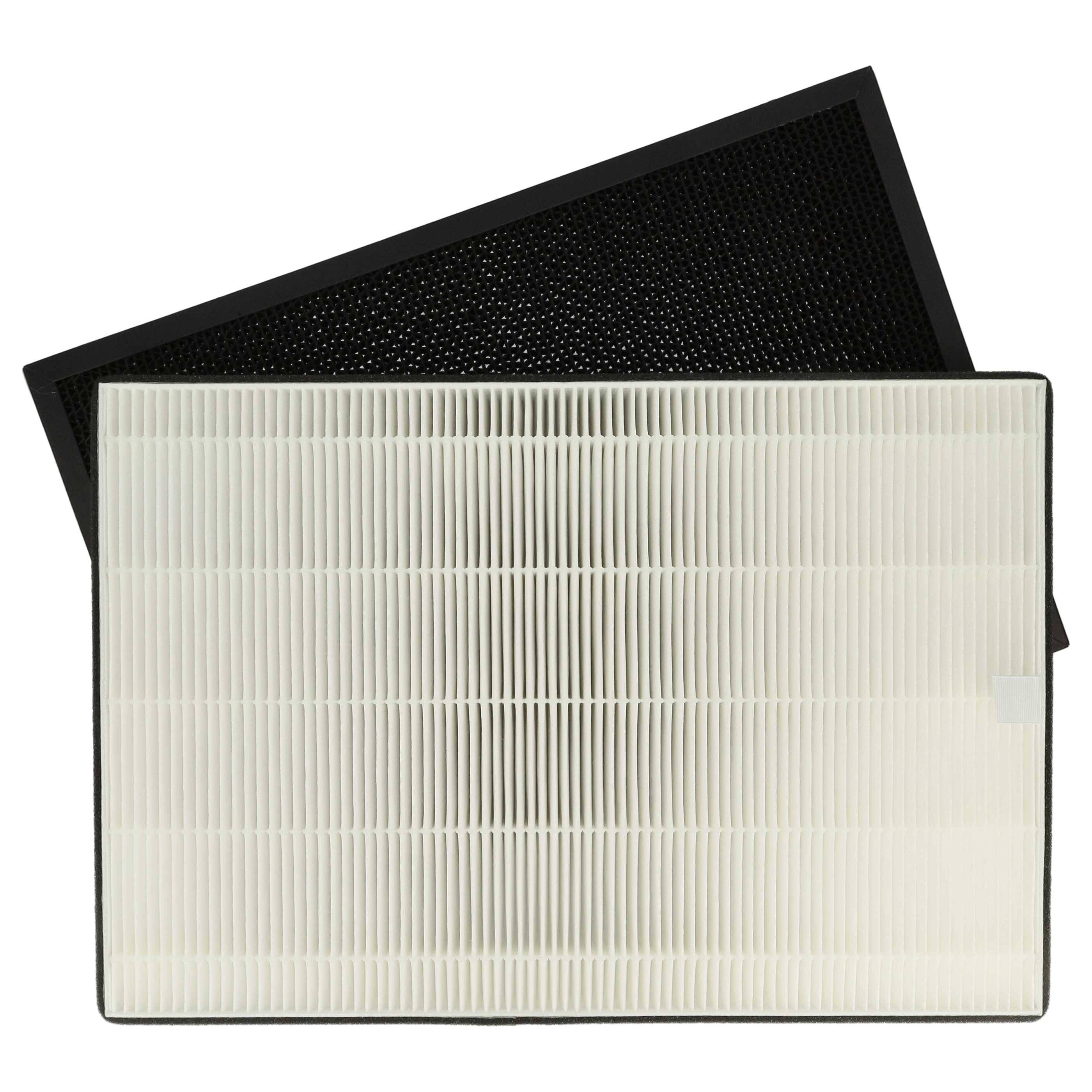 vhbw 2-teiliges Filter-Set Ersatz für Ideal 8736001 für Luftreiniger - HEPA-Filter, Aktivkohlefilter