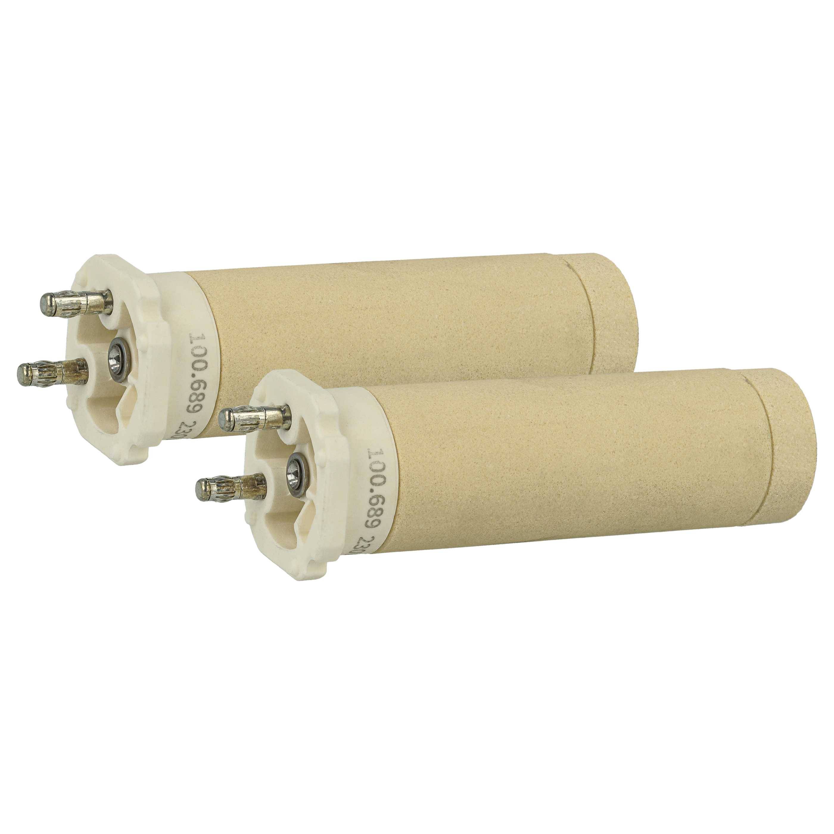 vhbw 2x Heizelement kompatibel mit Leister Triac S Eco Heißluftschweißpistole - Keramik Heizkern, 3,1 x 10,2 cm
