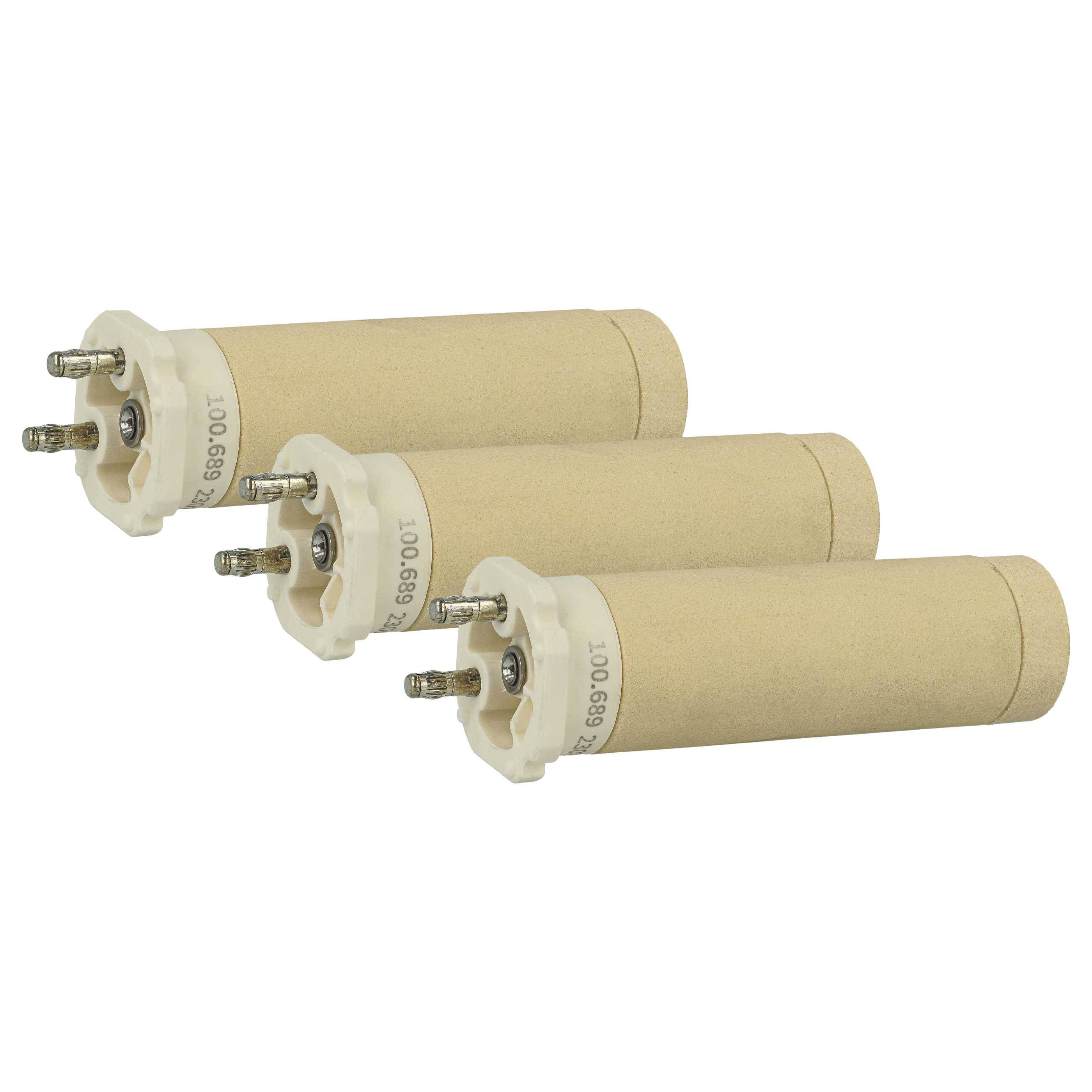 vhbw 3x Heizelement kompatibel mit Leister Triac S Eco Heißluftschweißpistole - Keramik Heizkern, 3,1 x 10,2 cm